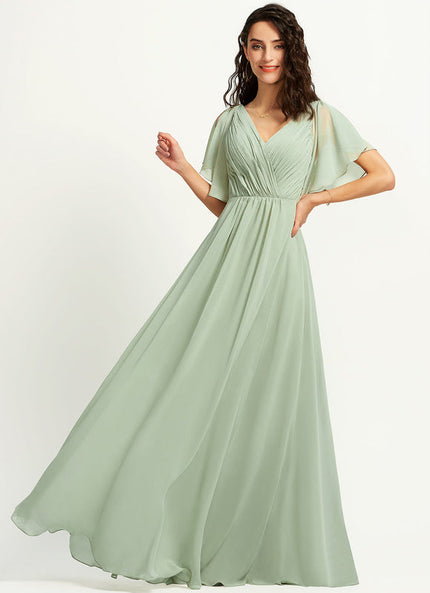 Robe Cérémonie Longue Volants Rose