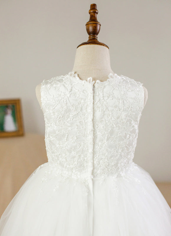 Robe Cérémonie Nuptiale Enfant Satinée - gallery 3