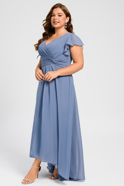 Robe Cérémonie Fluide Marine Élégante - gallery 8