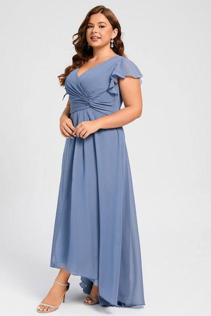 Robe Cérémonie Fluide Marine Élégante - gallery 8