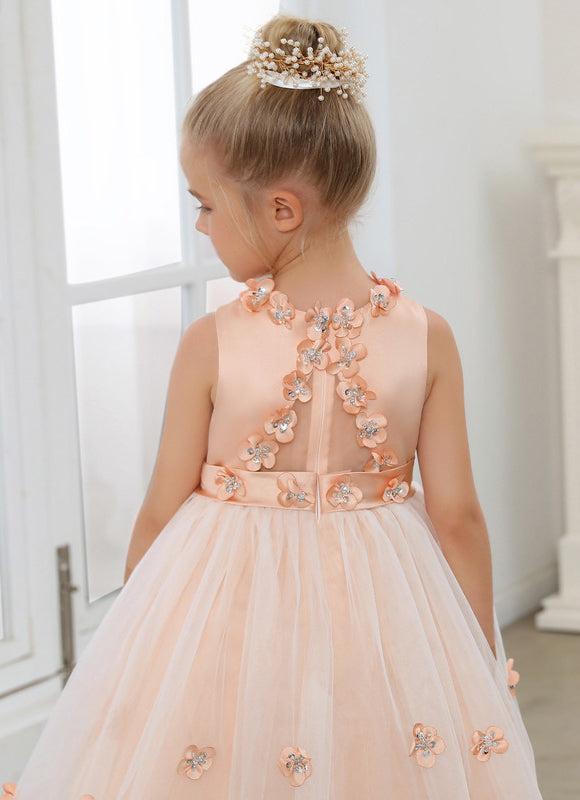 Robe Cérémonie Satinée Florale - gallery 5