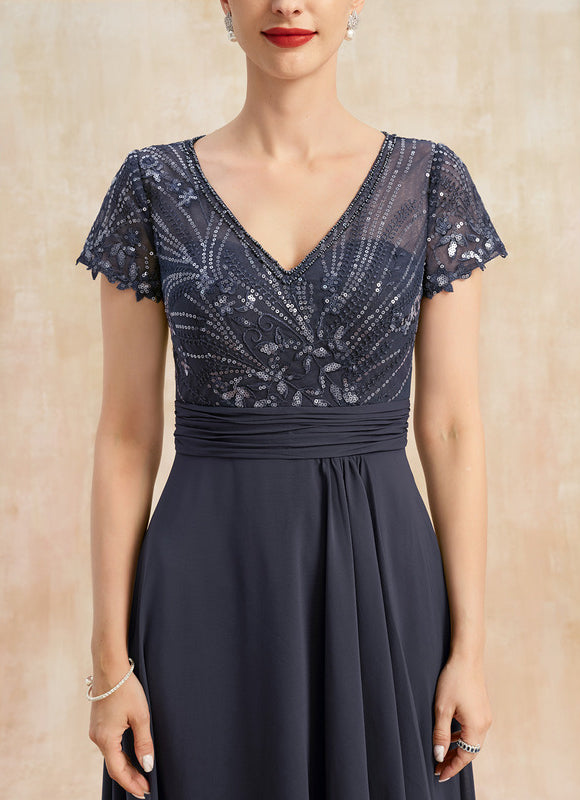 Robe Cérémonie Vaporeuse Marine Élégante - gallery 6