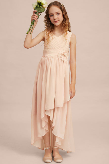Robe Cérémonie Asymétrique Fleurie - gallery 3