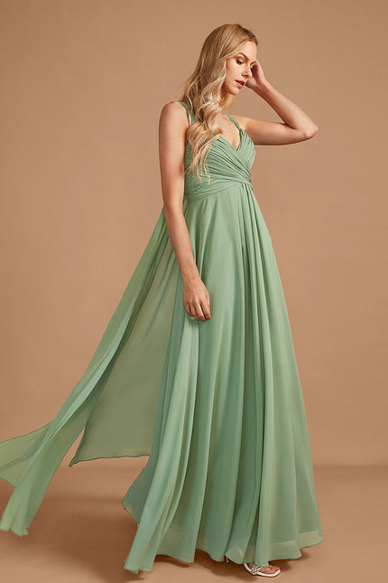 Robe Cérémonie Longue Volants Rose