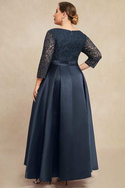 Robe Cérémonie Bleu Marine Satinée - gallery 9