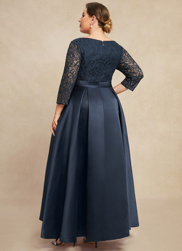 Robe Cérémonie Bleu Marine Satinée - gallery 9