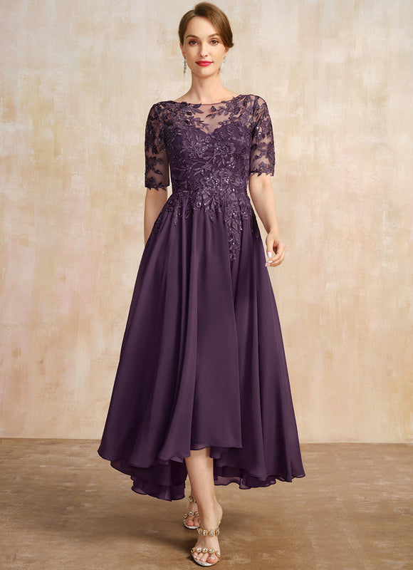 Robe Cérémonie En Dentelle Marine - gallery 1