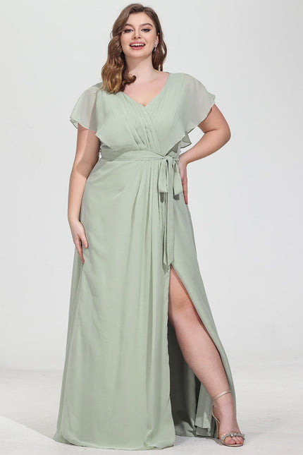 Robe Cérémonie Longue Volants Rose - gallery 7