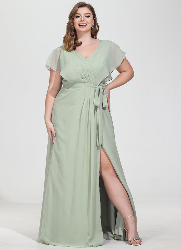 Robe Cérémonie Longue Volants Rose - gallery 7