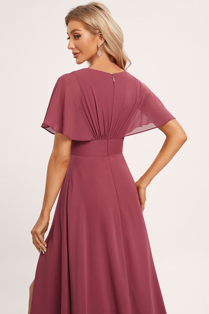 Robe Cérémonie Longue Volants Rose - gallery 4