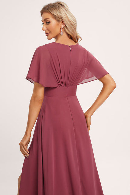 Robe Cérémonie Longue Volants Rose - gallery 4