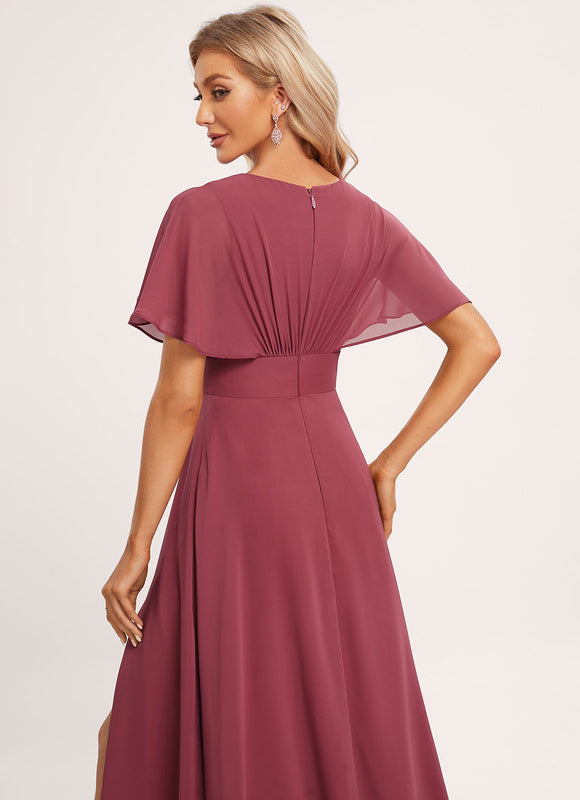 Robe Cérémonie Longue Volants Rose - gallery 4