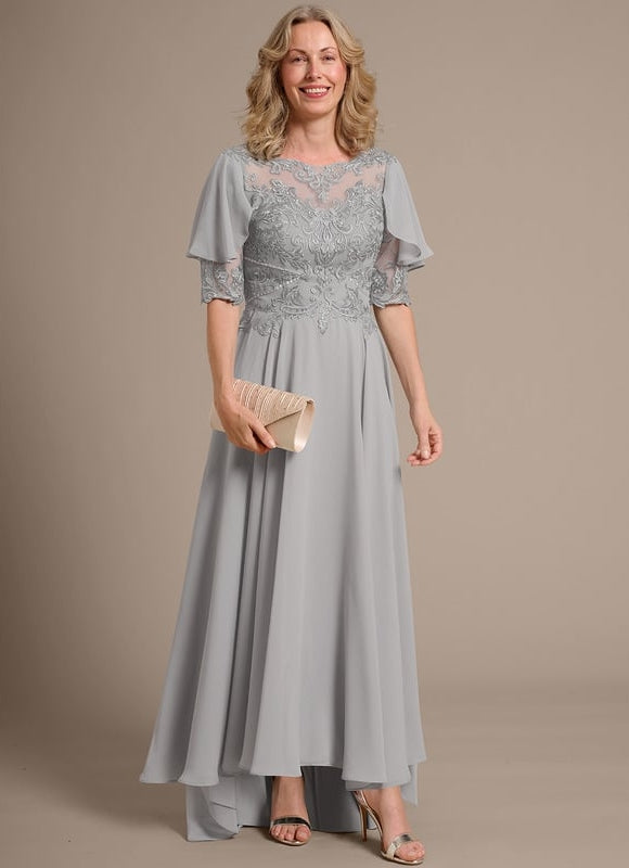 Robe Cérémonie Grise Délicate