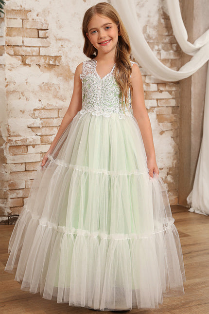 Robe Cérémonie Tulle Vert Doux - gallery 1