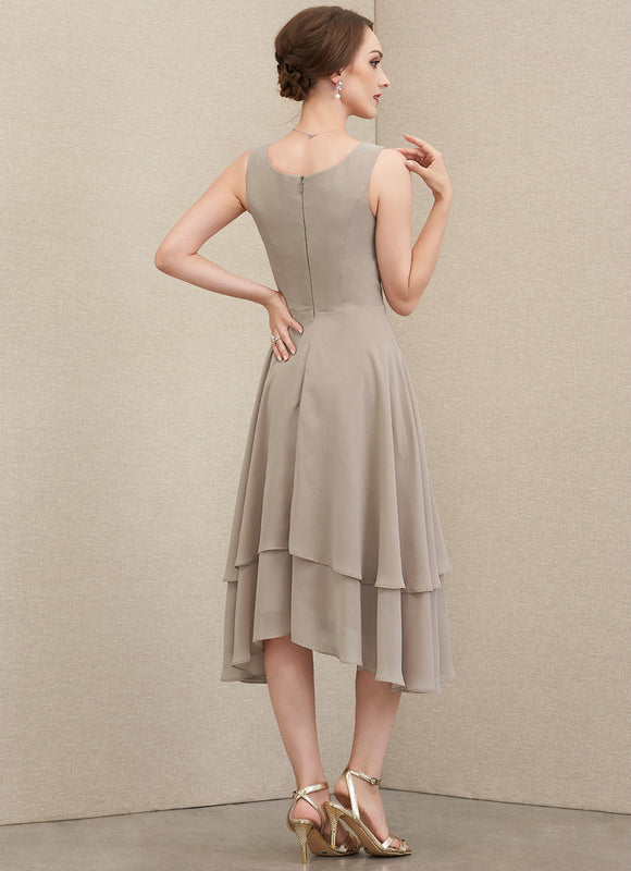 Robe Cérémonie Mousseline Taupe - gallery 6