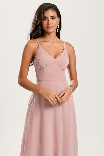 Robe Cérémonie Longue Volants Rose - gallery 5