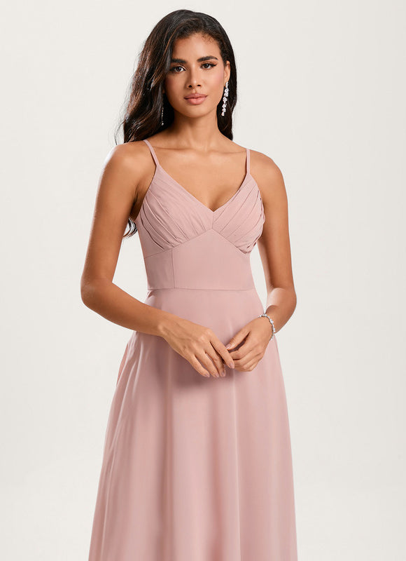 Robe Cérémonie Longue Volants Rose - gallery 5