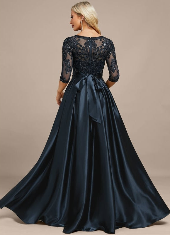 Robe Cérémonie Élégante Nuit Satinée - gallery 6