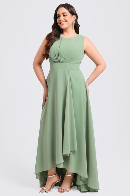 Robe Cérémonie Asymétrique Verte - gallery 8