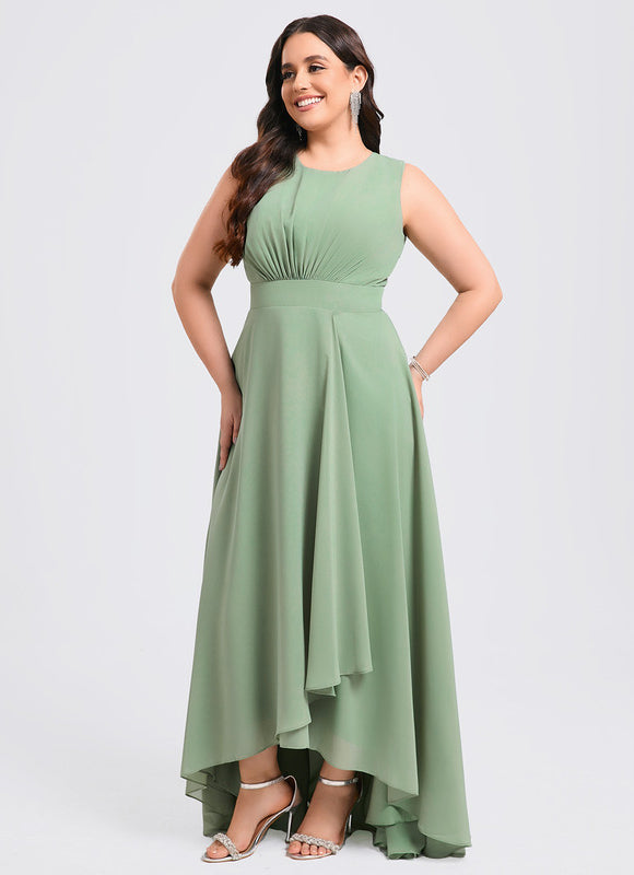 Robe Cérémonie Asymétrique Verte - gallery 8