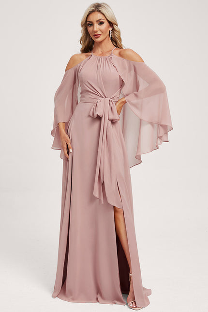 Robe Cérémonie Fluide Rose Pâle - gallery 3
