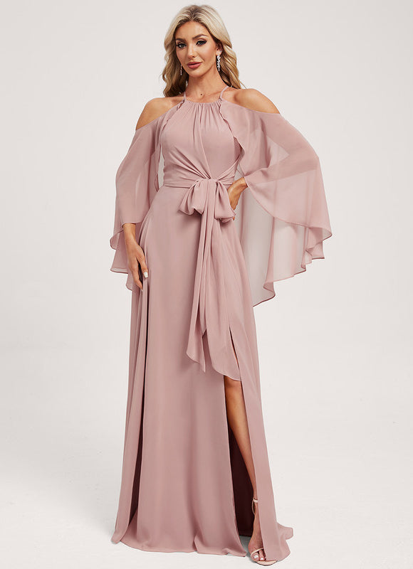 Robe Cérémonie Fluide Rose Pâle - gallery 3