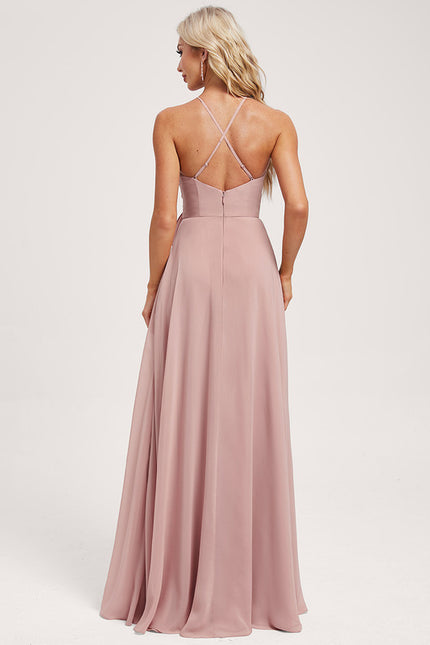 Robe Cérémonie Fluide Rose Pâle - gallery 9
