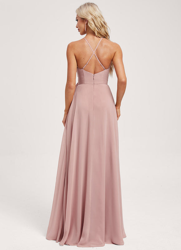 Robe Cérémonie Fluide Rose Pâle - gallery 9
