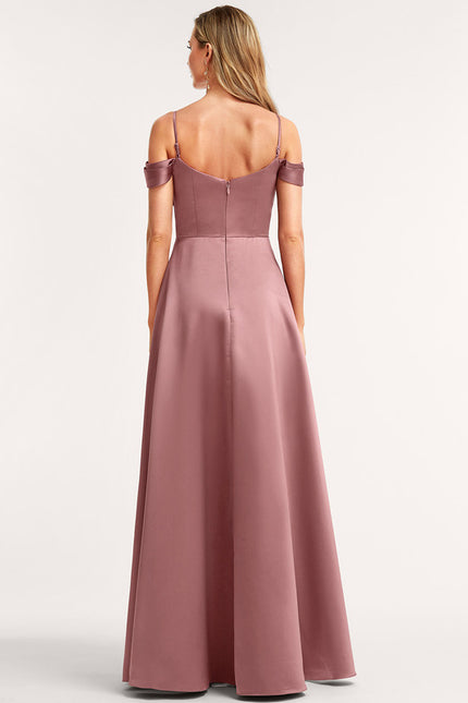 Robe Cérémonie Satin Mauve - gallery 4