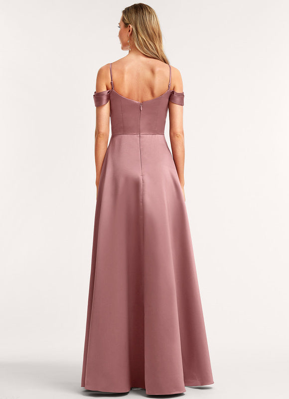 Robe Cérémonie Satin Mauve - gallery 4