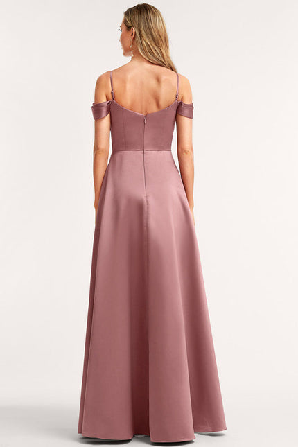 Robe Cérémonie Satin Mauve - gallery 4