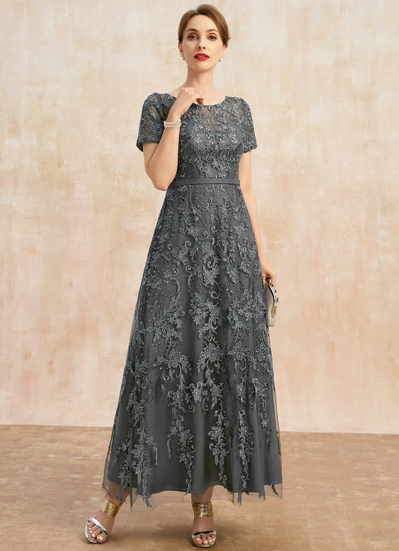 Robe Cérémonie Longue Violette Brodée - gallery 2