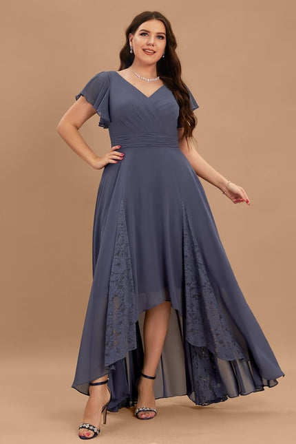 Robe Cérémonie Dentelle Asymétrique - gallery 6