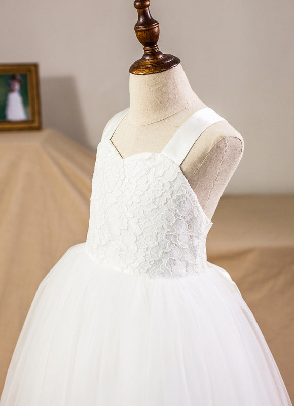 Robe Cérémonie Mariage Fille Satinée - gallery 3