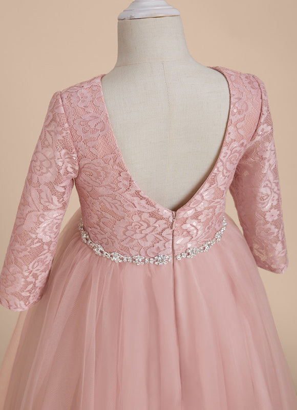 Robe Cérémonie Enfant Rose Tulle - gallery 4