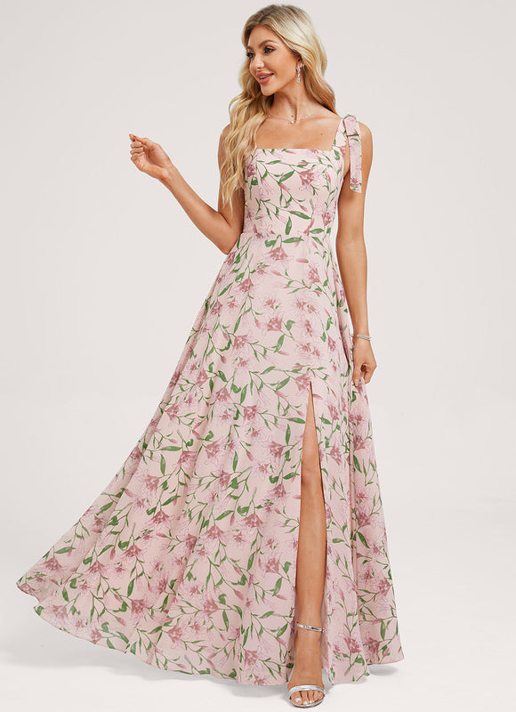 Robe Cérémonie Mousseline Verte - gallery 1