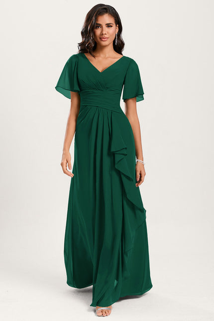 Robe Cérémonie Longue Volants Rose - gallery 4