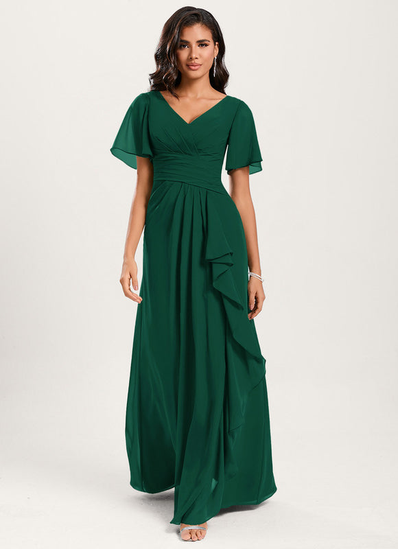 Robe Cérémonie Longue Volants Rose - gallery 4