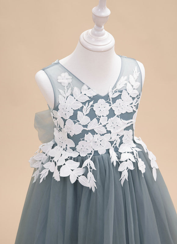 Robe Cérémonie Tulle Bleu Pâle - gallery 6