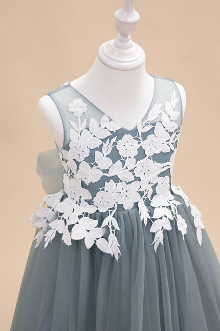 Robe Cérémonie Tulle Bleu Pâle - gallery 6