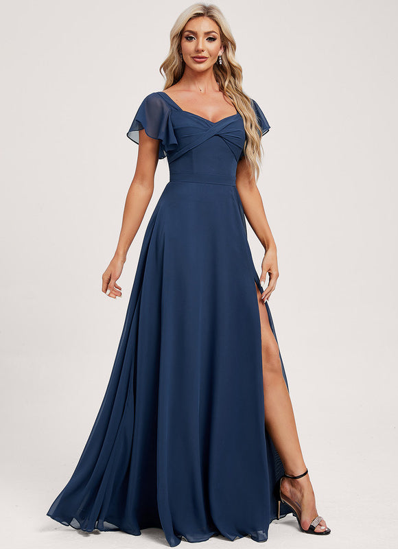 Robe Cérémonie Longue Volants Rose - gallery 2