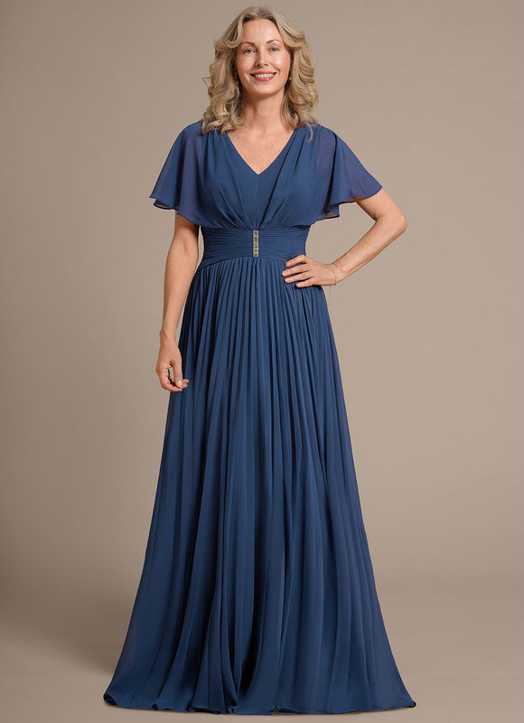 Robe Cérémonie Fluide Bleu Nuit - gallery 2