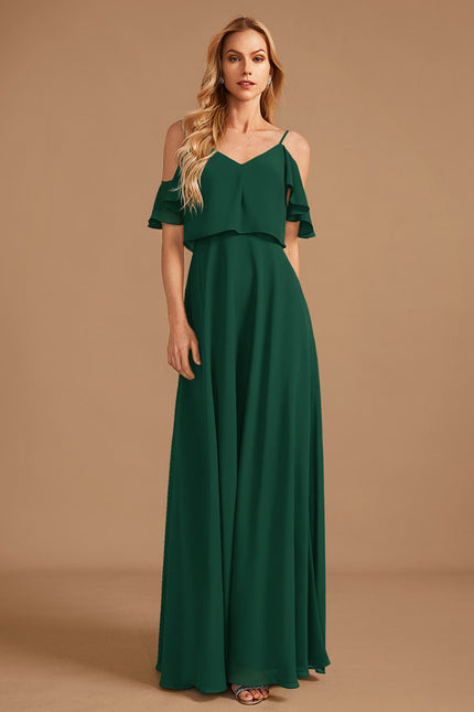 Robe Cérémonie Longue Volants Rose - gallery 1