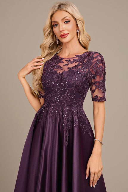 Robe Cérémonie Violette Élégante - gallery 2