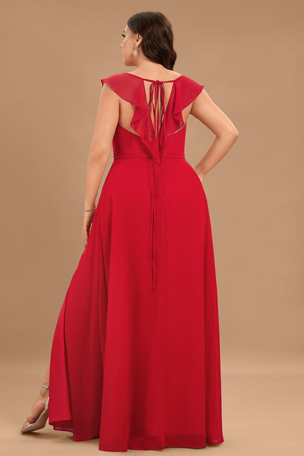 Robe Cérémonie Élégante À Décolleté - gallery 8