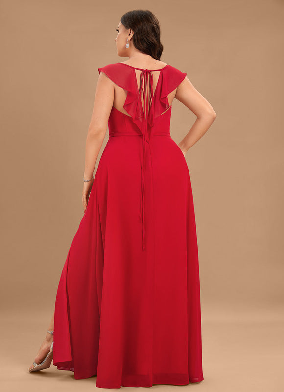 Robe Cérémonie Élégante À Décolleté - gallery 8