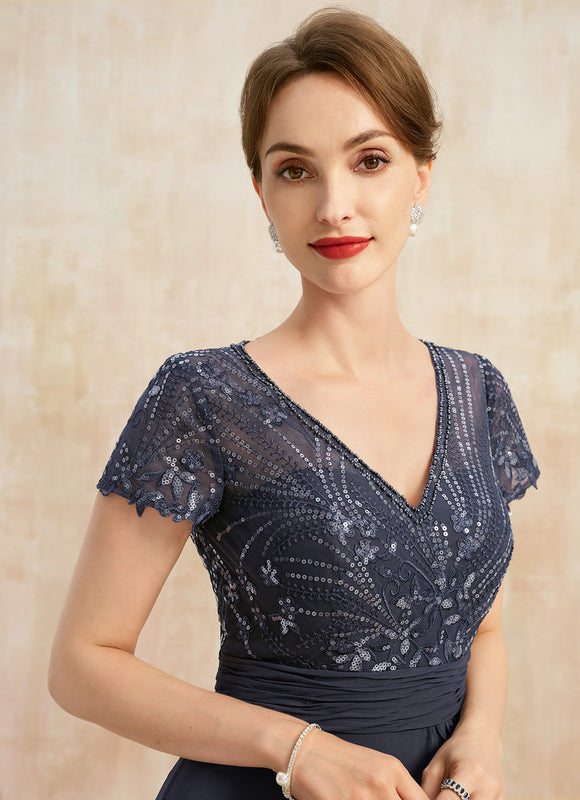 Robe Cérémonie Vaporeuse Marine Élégante - gallery 5