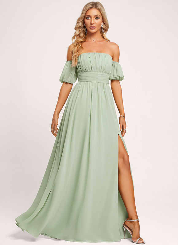 Robe Cérémonie Vert Menthe Fluide