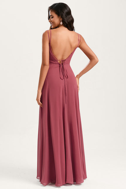 Robe Cérémonie Longue Volants Rose - gallery 7