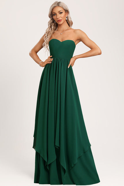 Robe Cérémonie Chic Émeraude Flottante - gallery 2